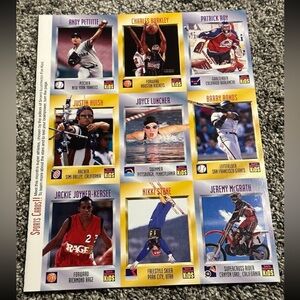 Uncut sheet of Sports Illustrated for Kids cards from Series 3 March 1997